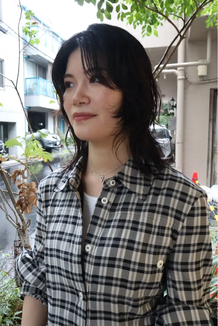 ミディアム パーマ ミディアムパーマ 【ウルフ・レイヤー】 佐藤悠人/北参道のヘアスタイル