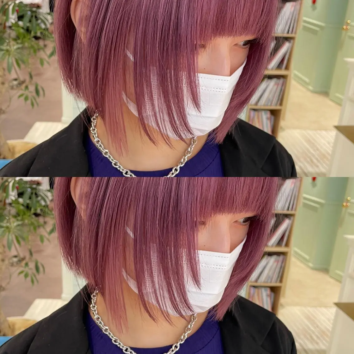 ショート カラー ピンクカラー カット ヘアカラー トリートメント ヘアセット 💜ハイトーン💛 マジカルかいちゃんのヘアスタイル