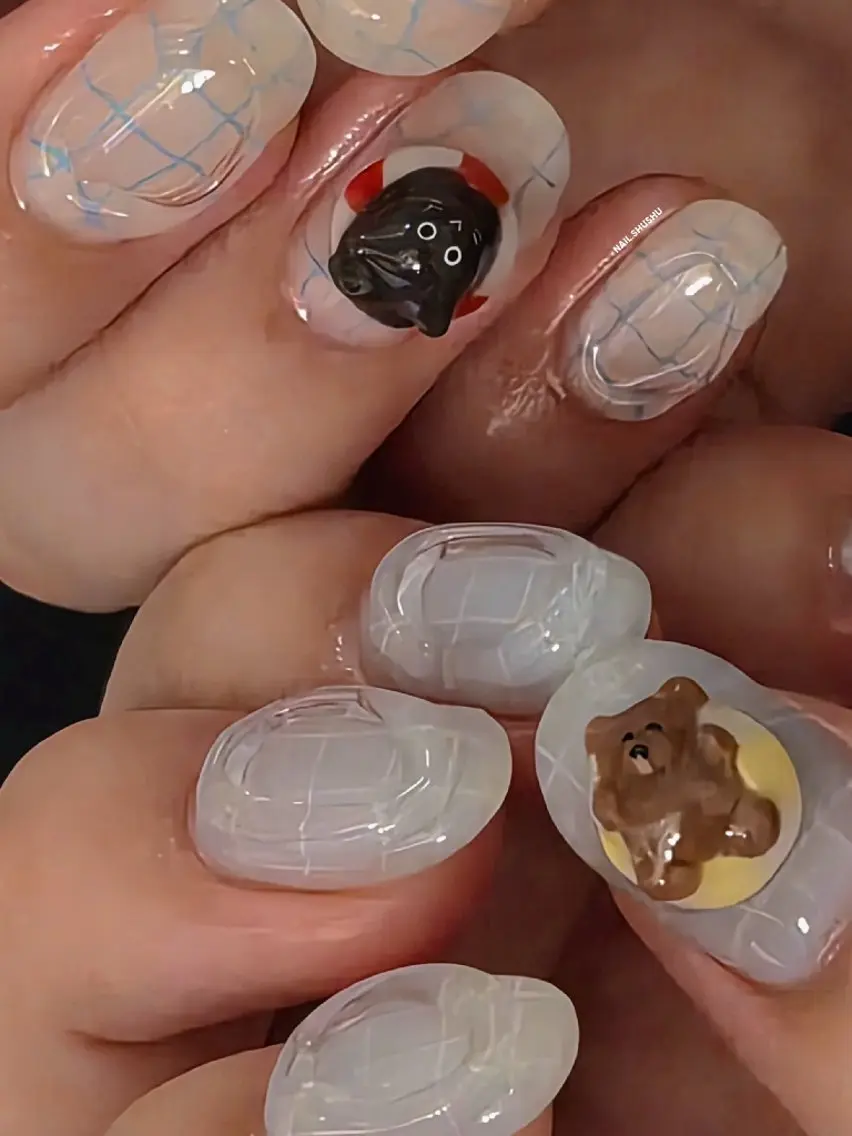 ネイル ハンドネイル 3dパーツ/流行り 👧shushu❤️のネイルデザイン