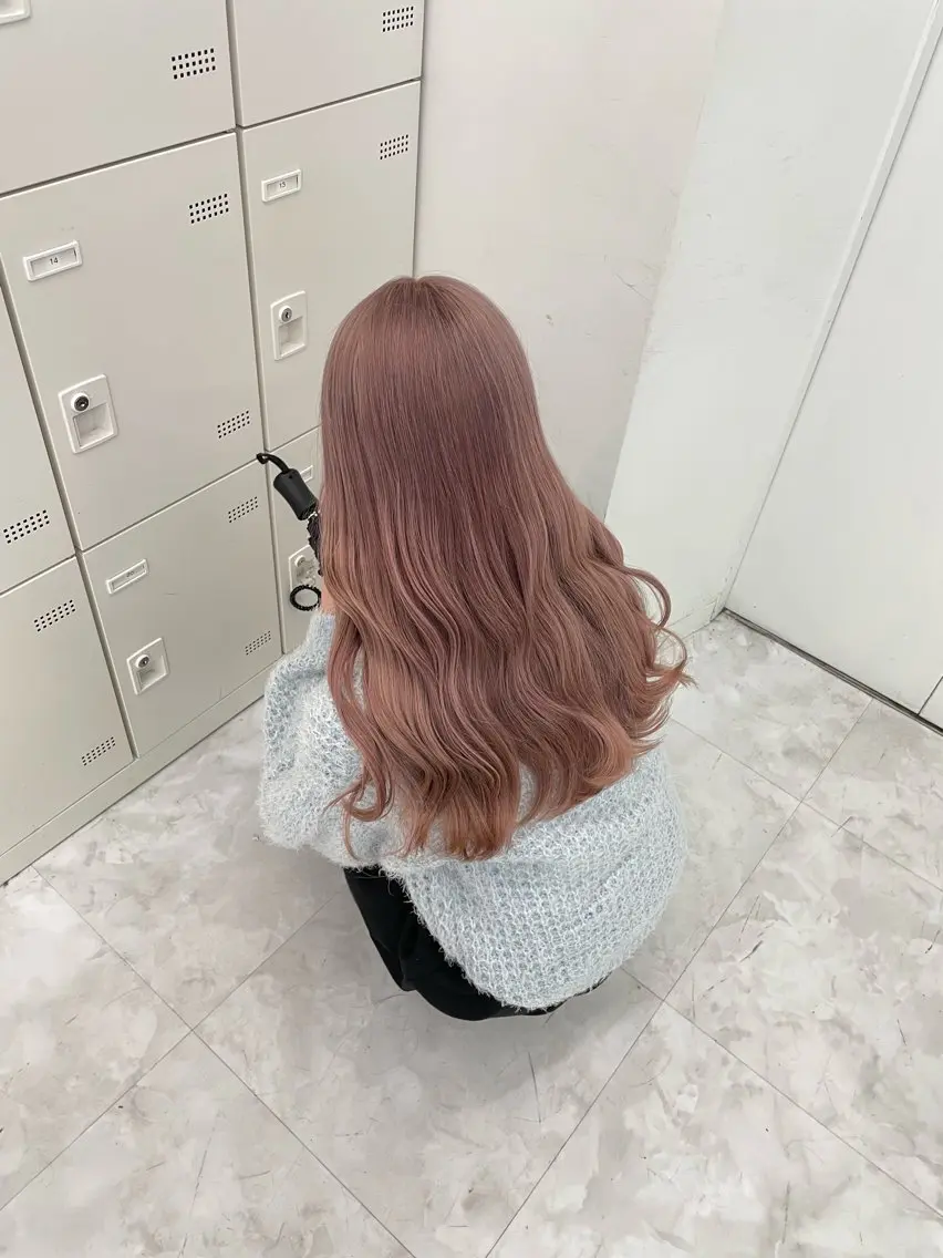 ロング カラー ヘアカラー トリートメント ヘアセット ウルフカットマスター みつきのヘアスタイル