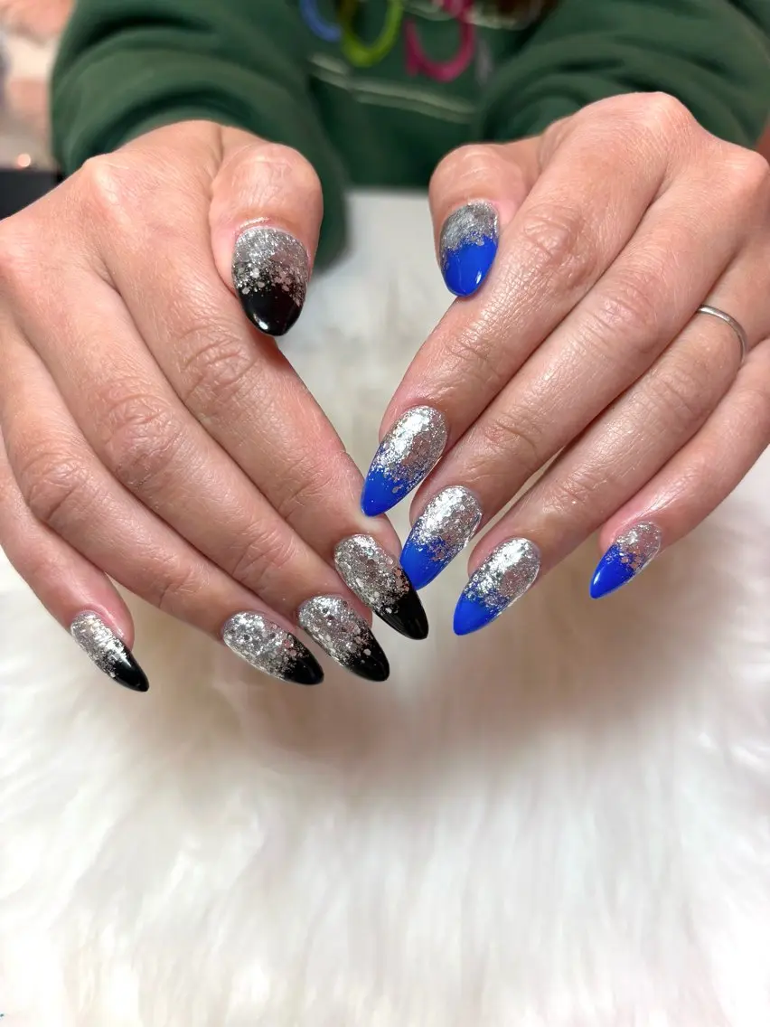 ネイル グラデーション ラメ(グリッター) ラメグラデーション ハンドネイル Le:M nail Mikuのネイルデザイン