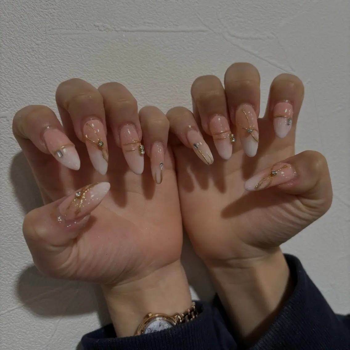 ネイル アートネイル クリアネイル 長さ出し 韓国ネイル ニュアンスネイル vante_aimi .パラジェル取扱店のネイルデザイン