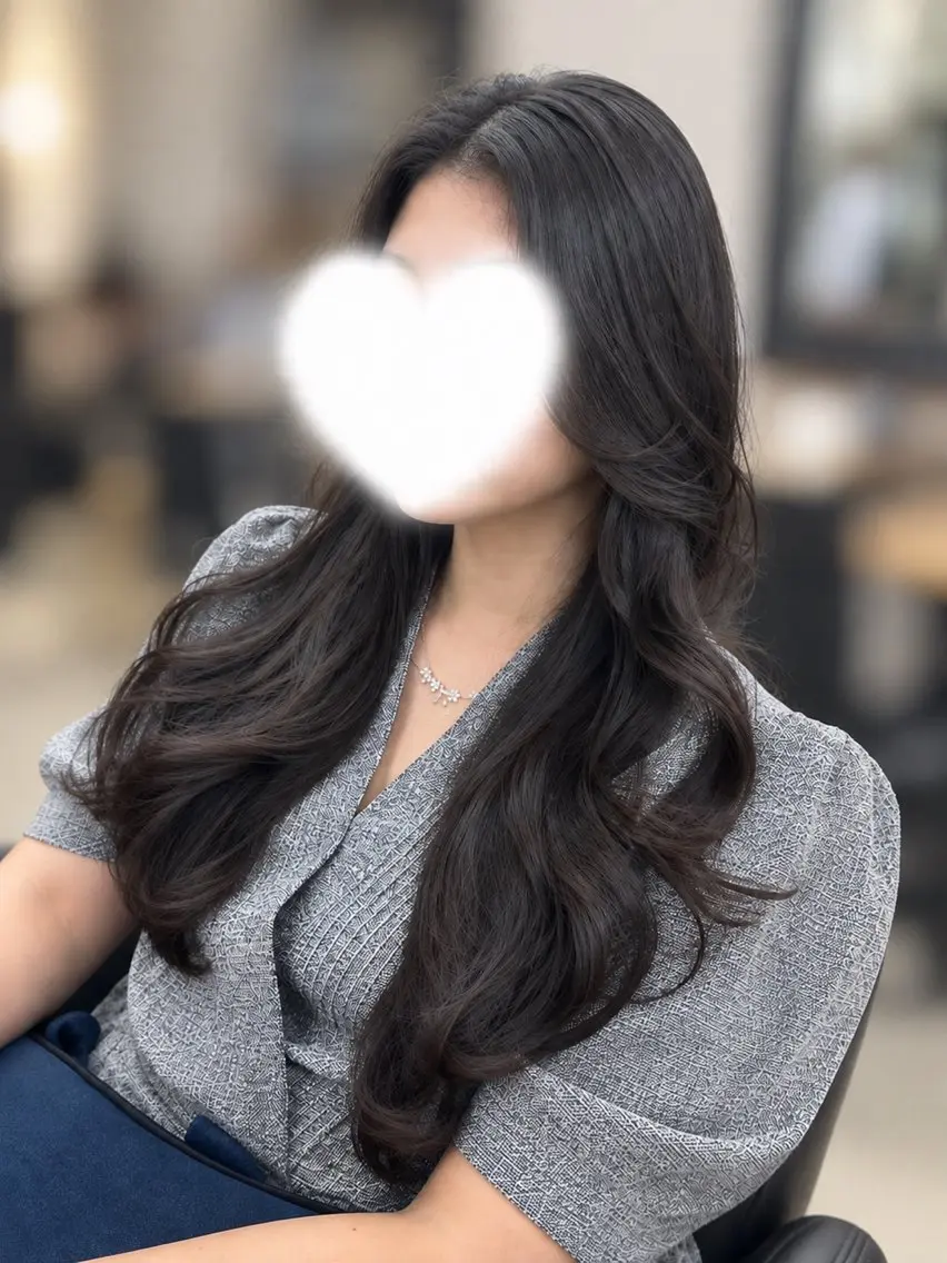 ロング 韓国風ヘア 縮毛矯正 カット パーマ トリートメント レイヤー/デジパ SAKIのヘアスタイル