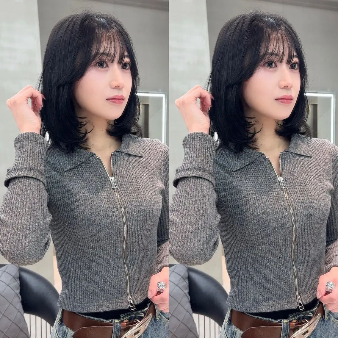 ミディアム カラー ヘアカラー トリートメント ✨髪質改善特化✨副 店長椎葉信乃介のヘアスタイル