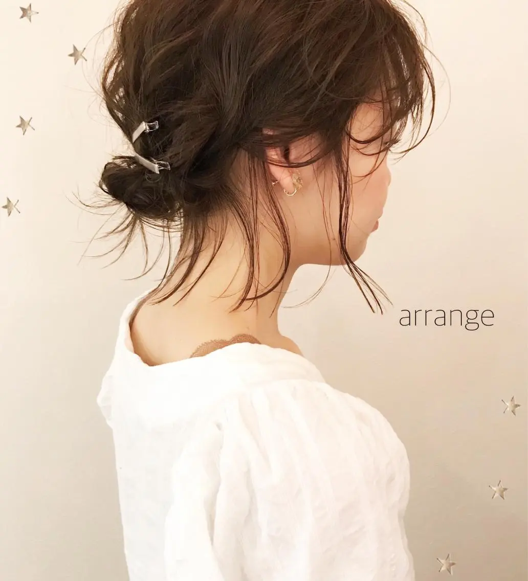 ミディアム ヘアアレンジ 市川 千夏のヘアスタイル