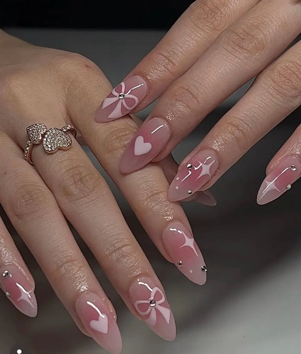 ネイル フレンチネイル ジェルネイル 韓国ネイル マグネットネイル マグネットフレンチ akina nailsのネイルデザイン