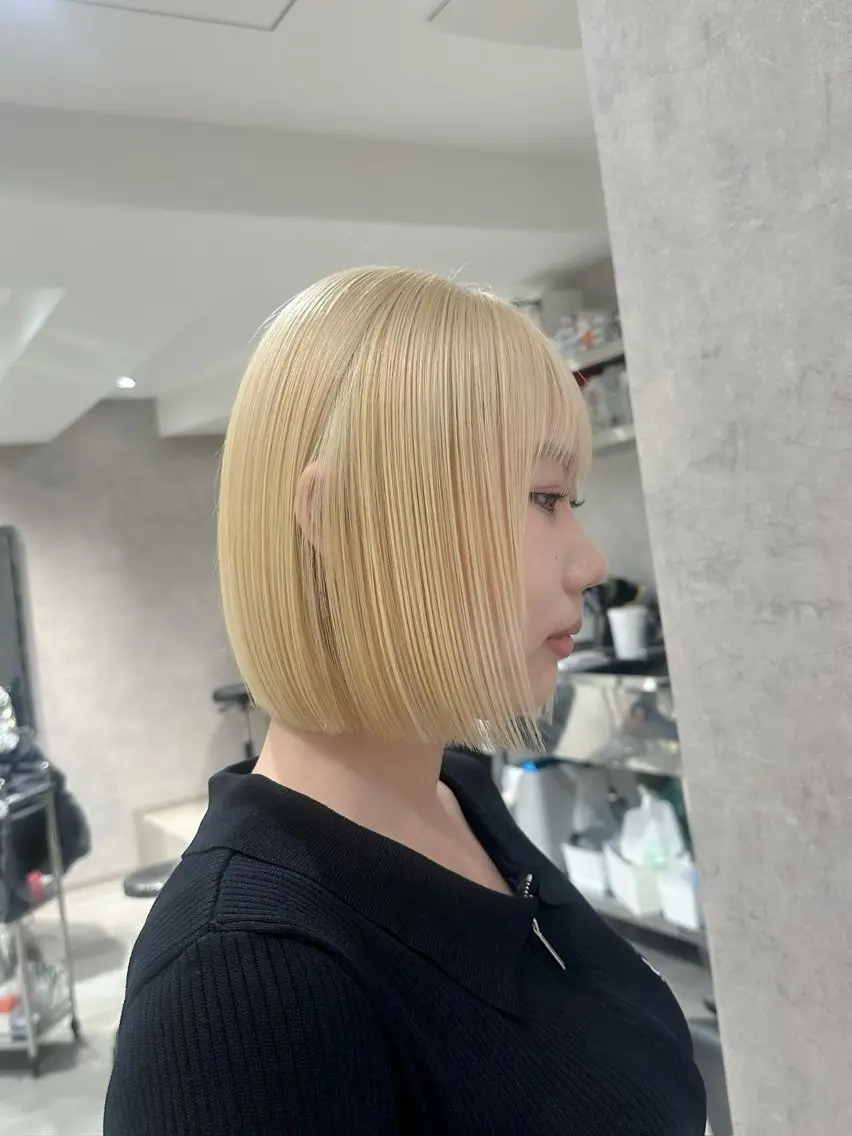 ショート ボブ カット ヘアカラー トリートメント 井口 泰輝のヘアスタイル