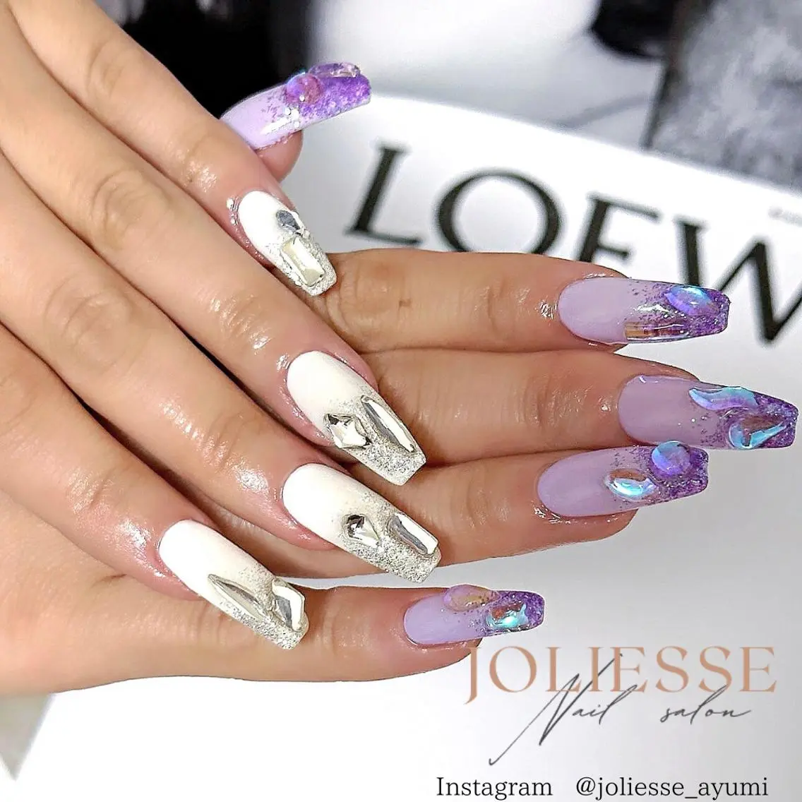 ネイル キラキラネイル ハンドネイル JOLIESSE Ayumiのネイルデザイン