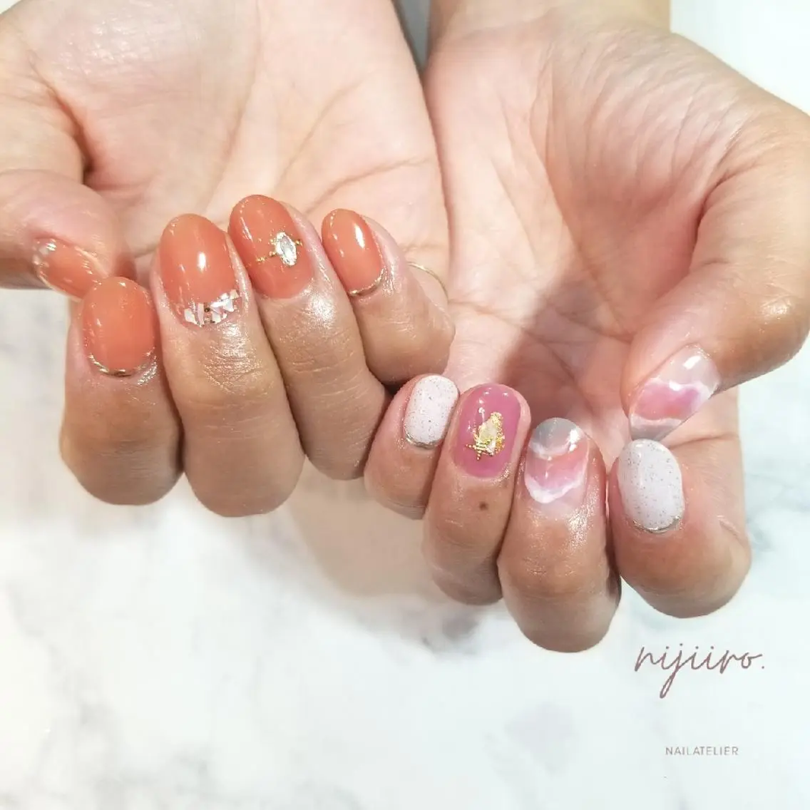 ネイル ハンドネイル nijiiro🌈 サトウのネイルデザイン