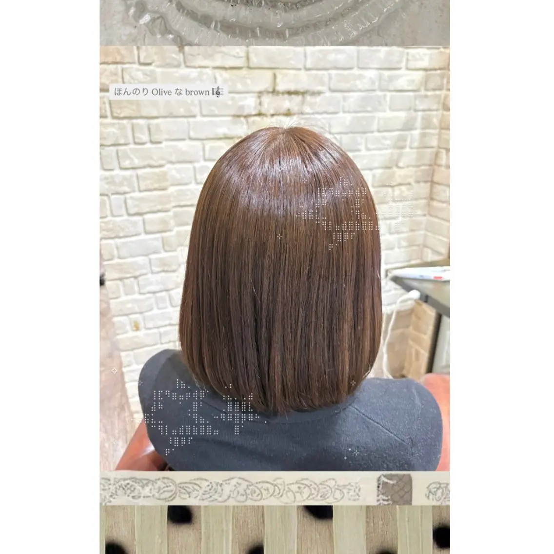 ミディアム カラー ブリーチ ダブルカラー インナーカラー ボブ エクステ ひ な た⌇ elto 四条烏丸のヘアスタイル
