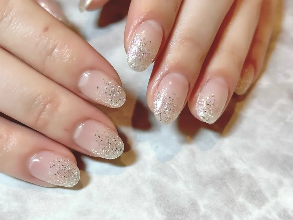 ネイル グラデーション ラメ(グリッター) ラメグラデーション Nakagawa Atsukoのネイルデザイン