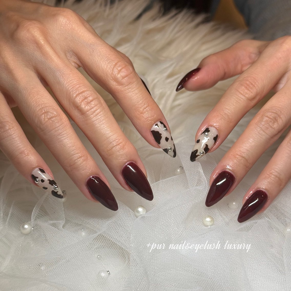 ロング +pur nail luxury店のネイルデザイン