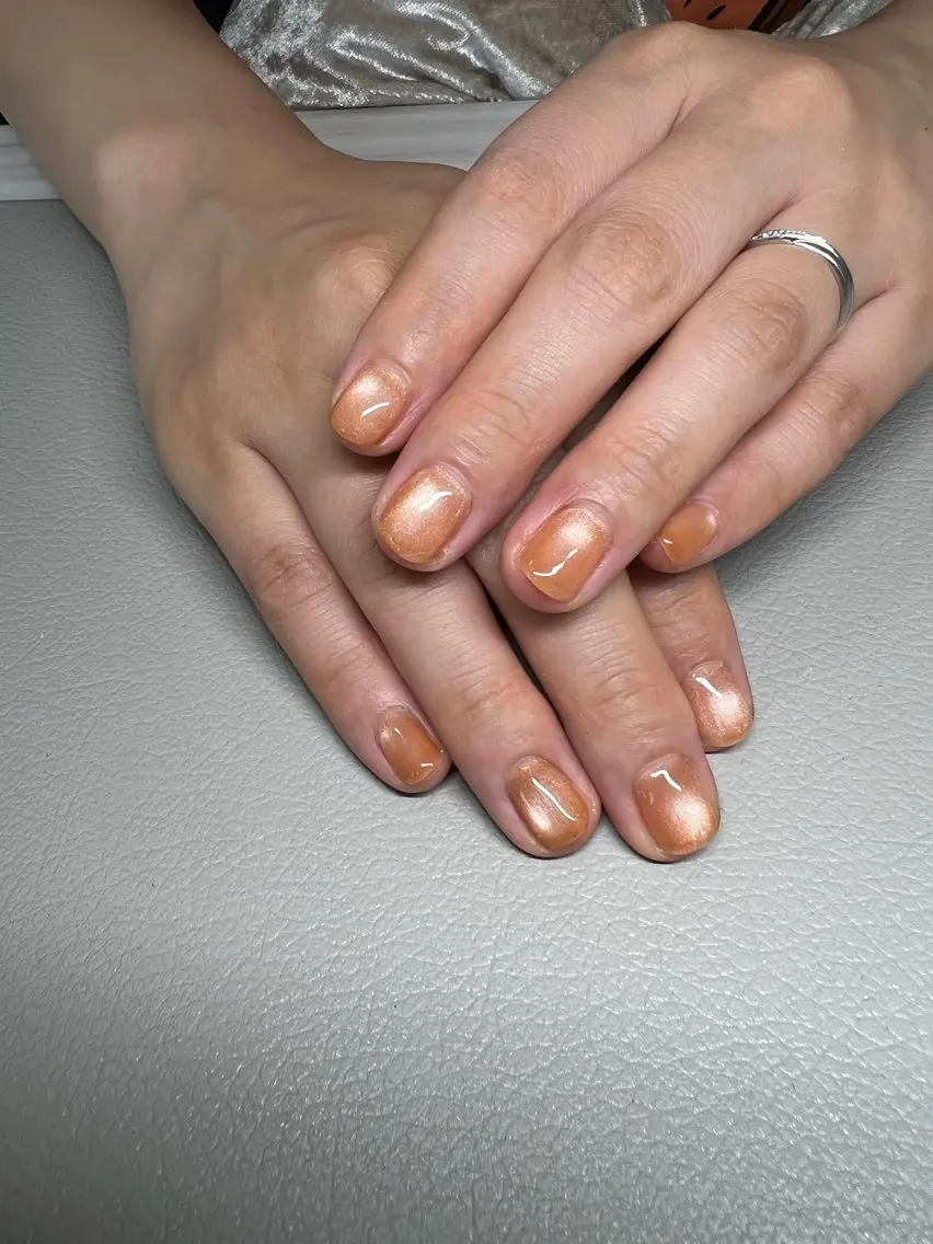 ネイル マグネットネイル オフィスネイル ショートネイル シンプルネイル ハンドネイル AJ nailのネイルデザイン