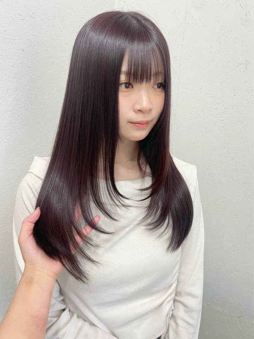 ロング カラー ラベンダーカラー ピンクカラー ピンクラベンダー レイヤーカット LAGUNA 渋谷/Mioのヘアスタイル