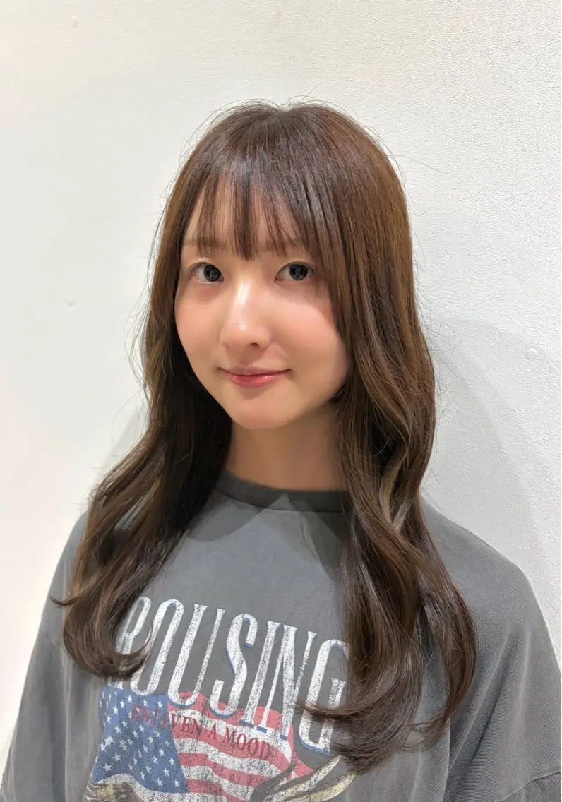 ロング カット ヘアカラー トリートメント ♡オシャ髪♡AI ✂️newi町田のヘアスタイル