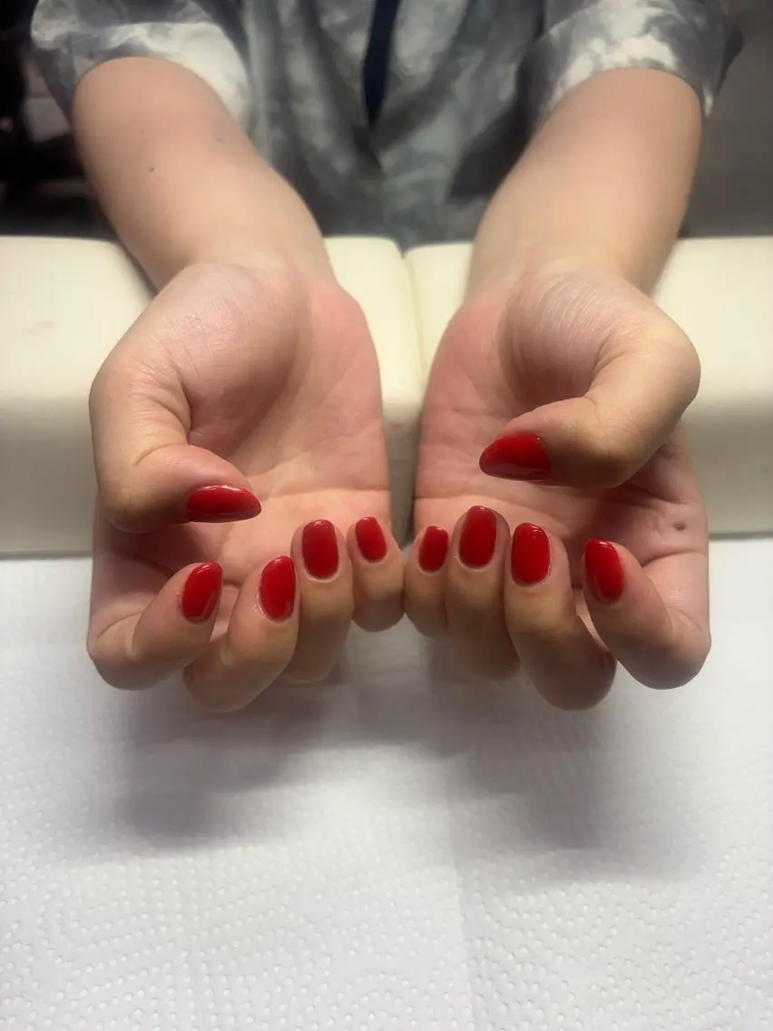 パーツなし オフなしワンカラー(ハードジェル/スカルプ/長さ出し/亀裂補強なし)の写真