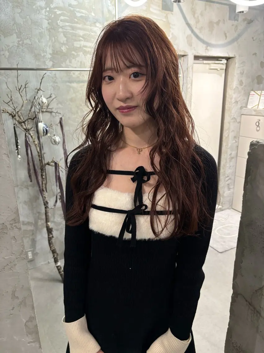 セミロング カット ヘアカラー 岩間 萌々果/eimのヘアスタイル