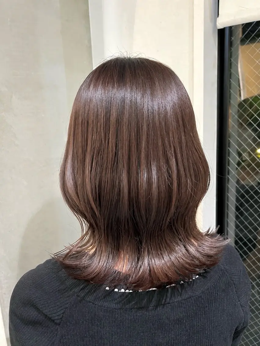 セミロング カラー ブラウンカラー ヘアカラー トリートメント ヘッドスパ ヘアセット うる艶カラー/ 縮毛矯正/nao💙のヘアスタイル