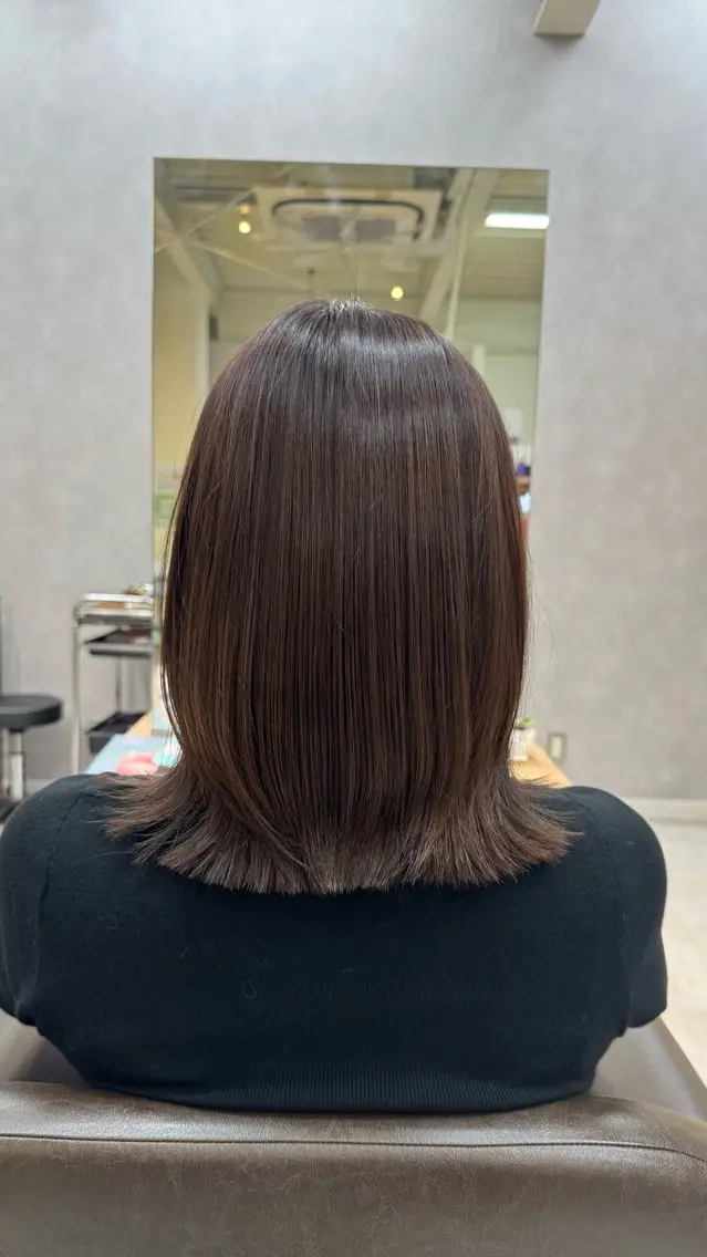 カラー ボブ カット ヘアカラー トリートメント 🫧山中 沙希🫧のヘアスタイル