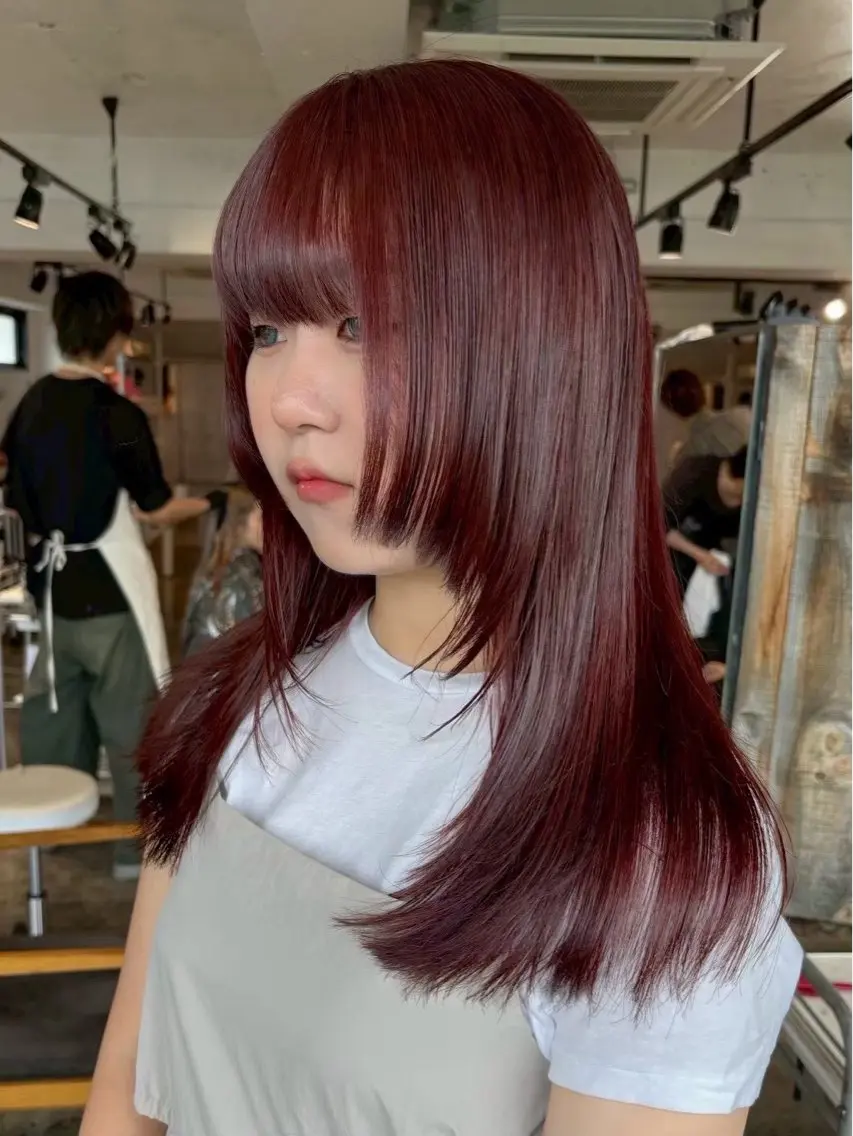 ロング カラー メンズ 艶ブリーチなしカラー 🐹🤍ナナカのヘアスタイル