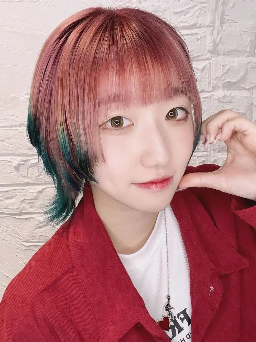 ショート カラー ピンクカラー ヘアカラー ♥️ルフ🐒 ミレイ♥️のヘアスタイル