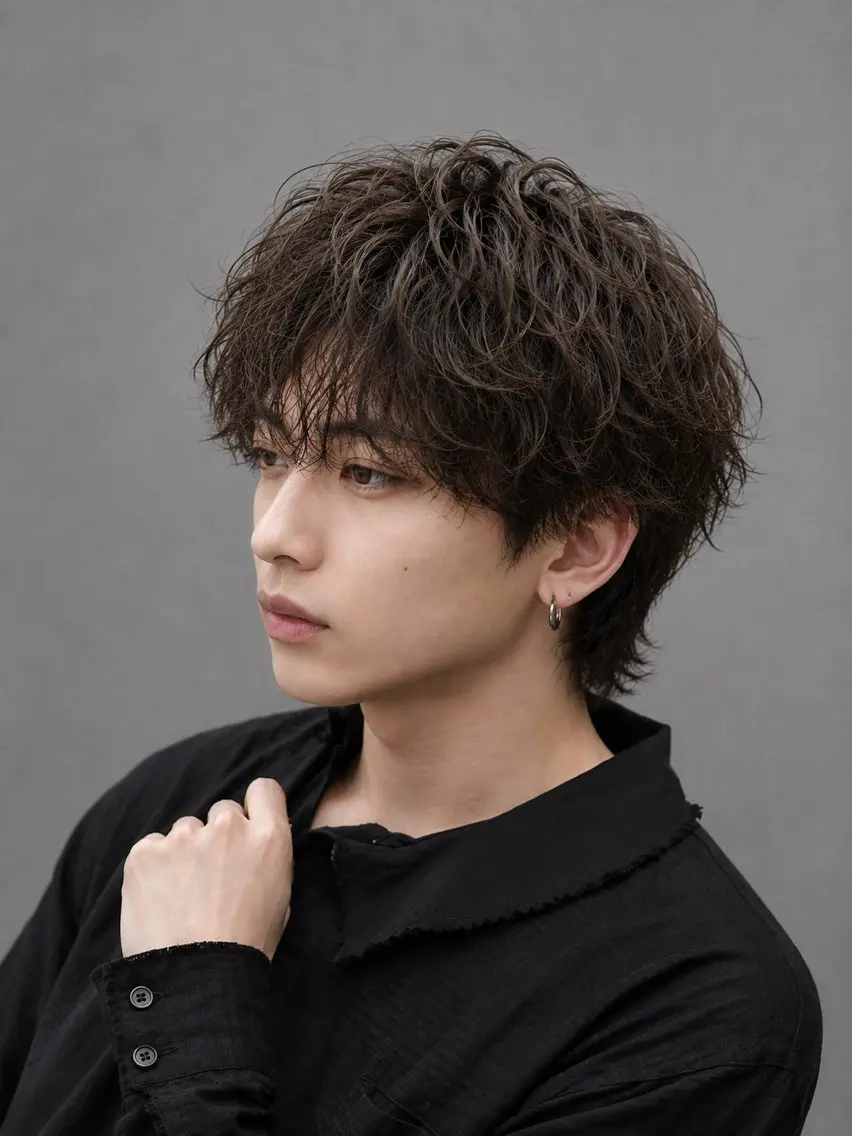 ショート パーマ メンズ 無料カット/カラー 内田りょう🔥のヘアスタイル