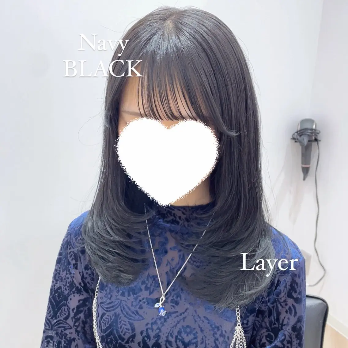 セミロング レイヤーカット カット ヘアカラー トリートメント 前髪、顔まわりカット 🎀ゆうなのヘアスタイル