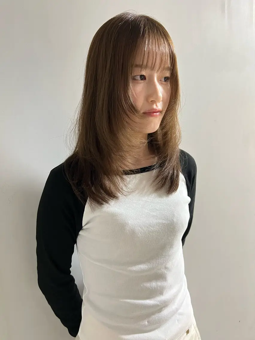 ロング カラー ブリーチ ダブルカラー ブリーチなしカラー カット ヘアカラー yu  /透明感カラ ー/ボブ/caseyのヘアスタイル