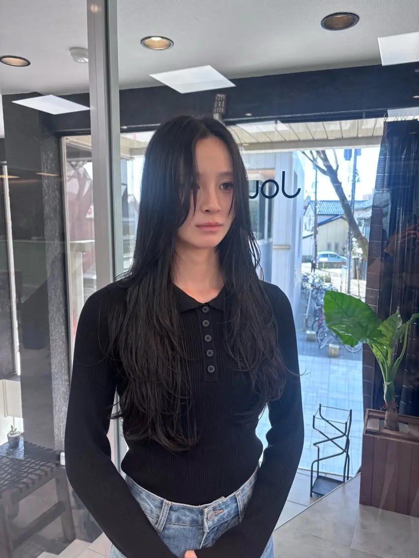 ロング カラー カット ヘアカラー トリートメント 竹田 佳奈のヘアスタイル