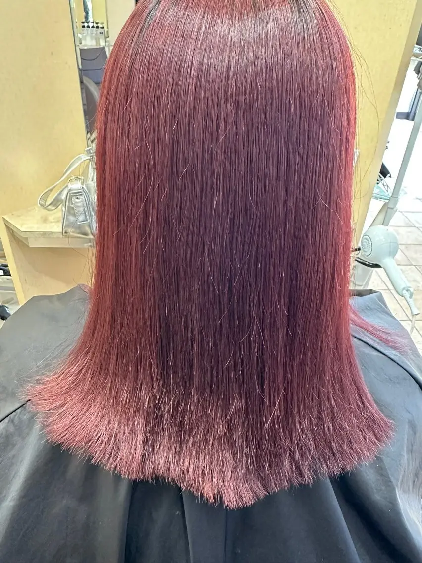 カラー レッドカラー BENI仙台鈎取/ 池田佳穂のヘアスタイル