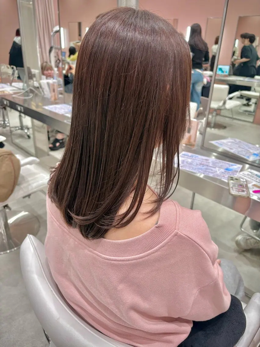セミロング カット ヘアカラー ダブルカラー🦖 /髪質改善⚡️しおりのヘアスタイル