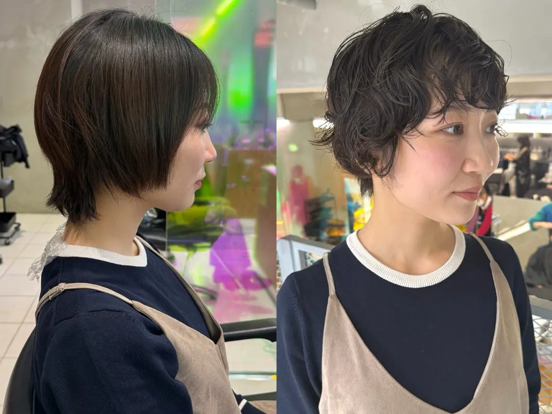 【簡単セット✨】似合わせカット+パーマ🌀の写真