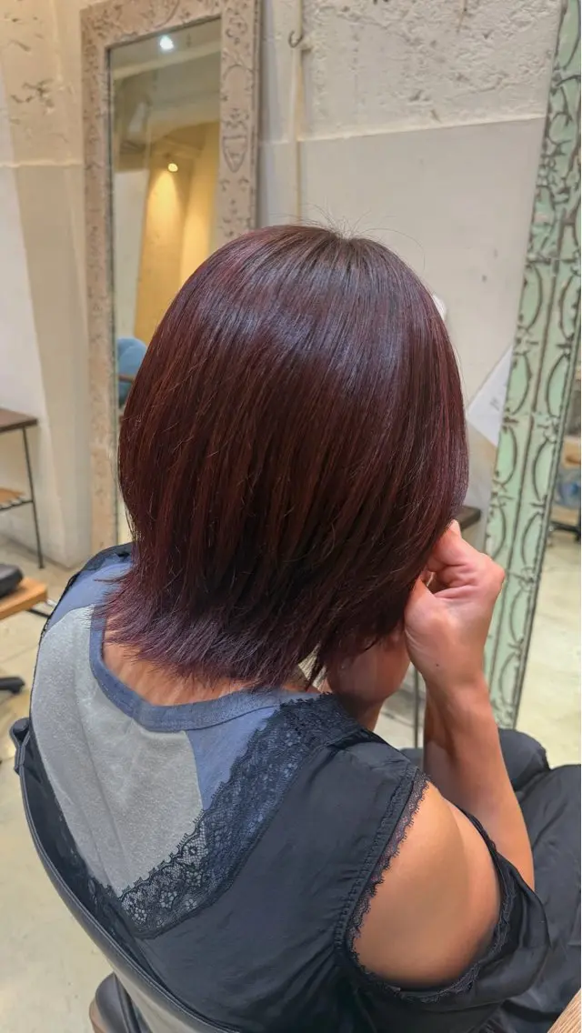 ショート ヘアカラー 玉造✲谷六 たむらほのかのヘアスタイル