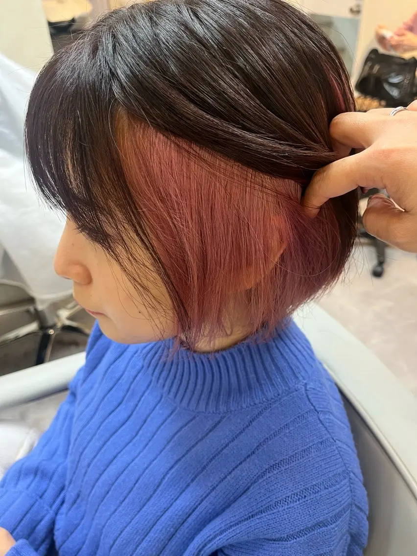 ミディアム カラー カット ヘアカラー 佐藤 瑚碧のヘアスタイル