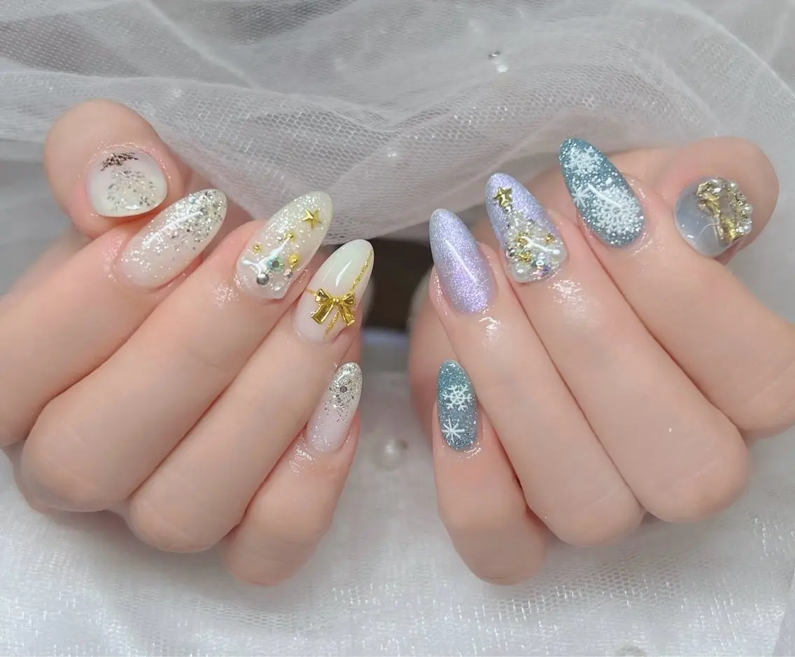 ネイル 🎀PG🩵 ネイルサロンのネイルデザイン