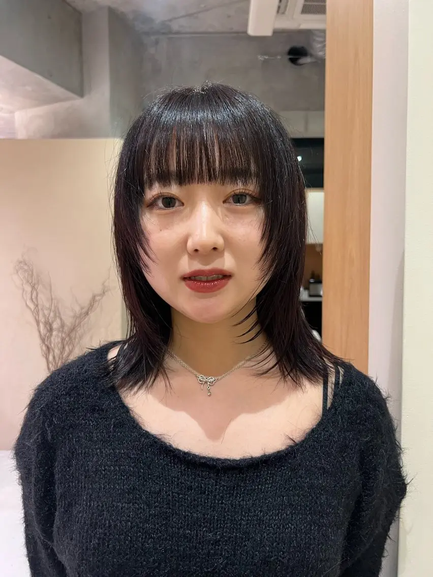 ミディアム レイヤーカット レイヤーカット NERO加藤木麻彩のヘアスタイル