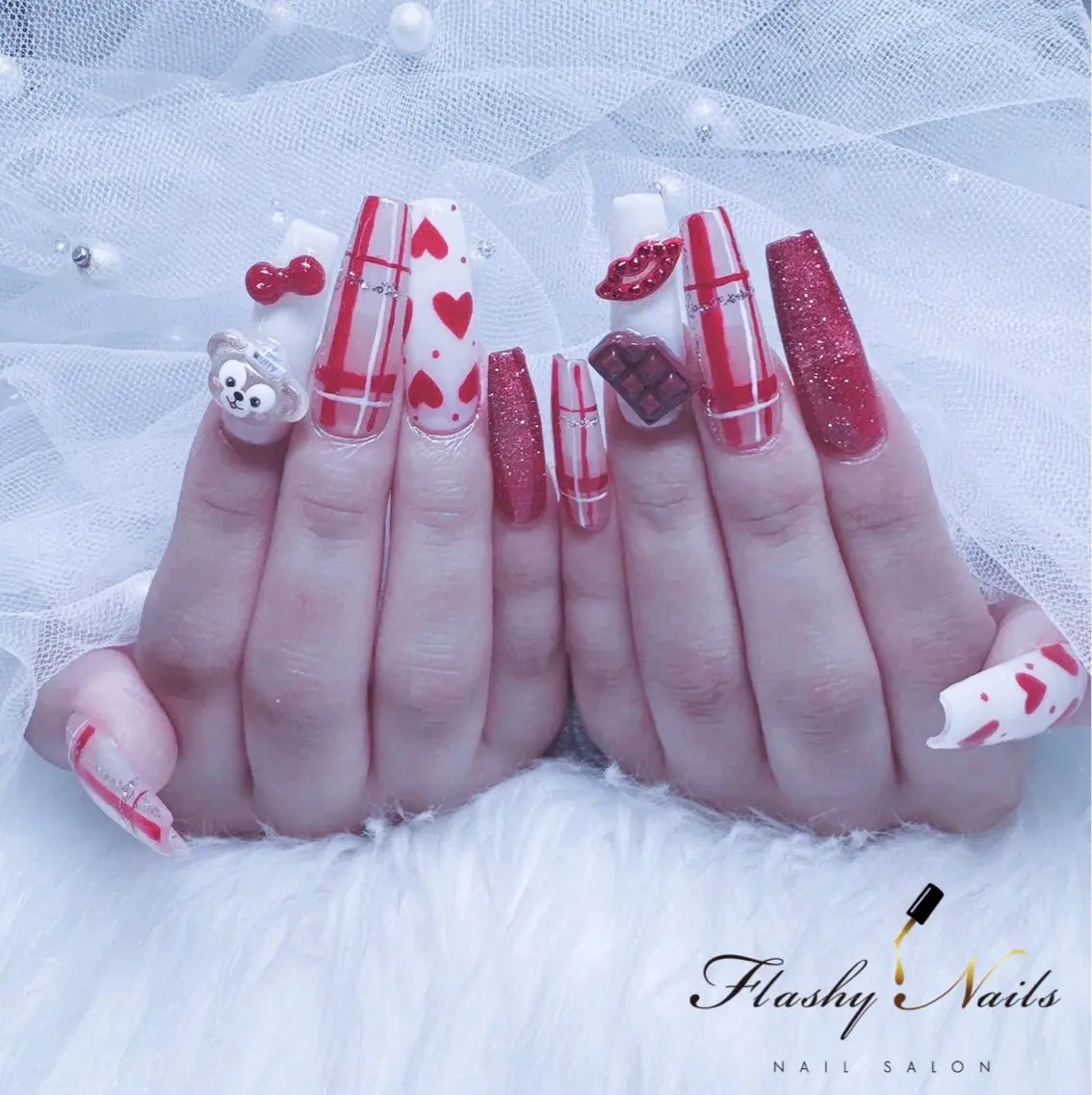 ネイル アートネイル 長さ出し Flashy Nailsのマツエク・マツパデザイン