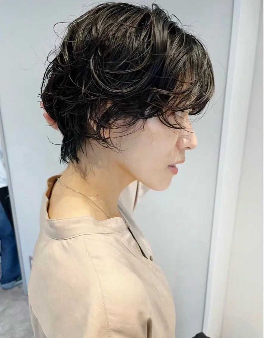 ショート レディースパーマ モデル募集RIKOのヘアスタイル
