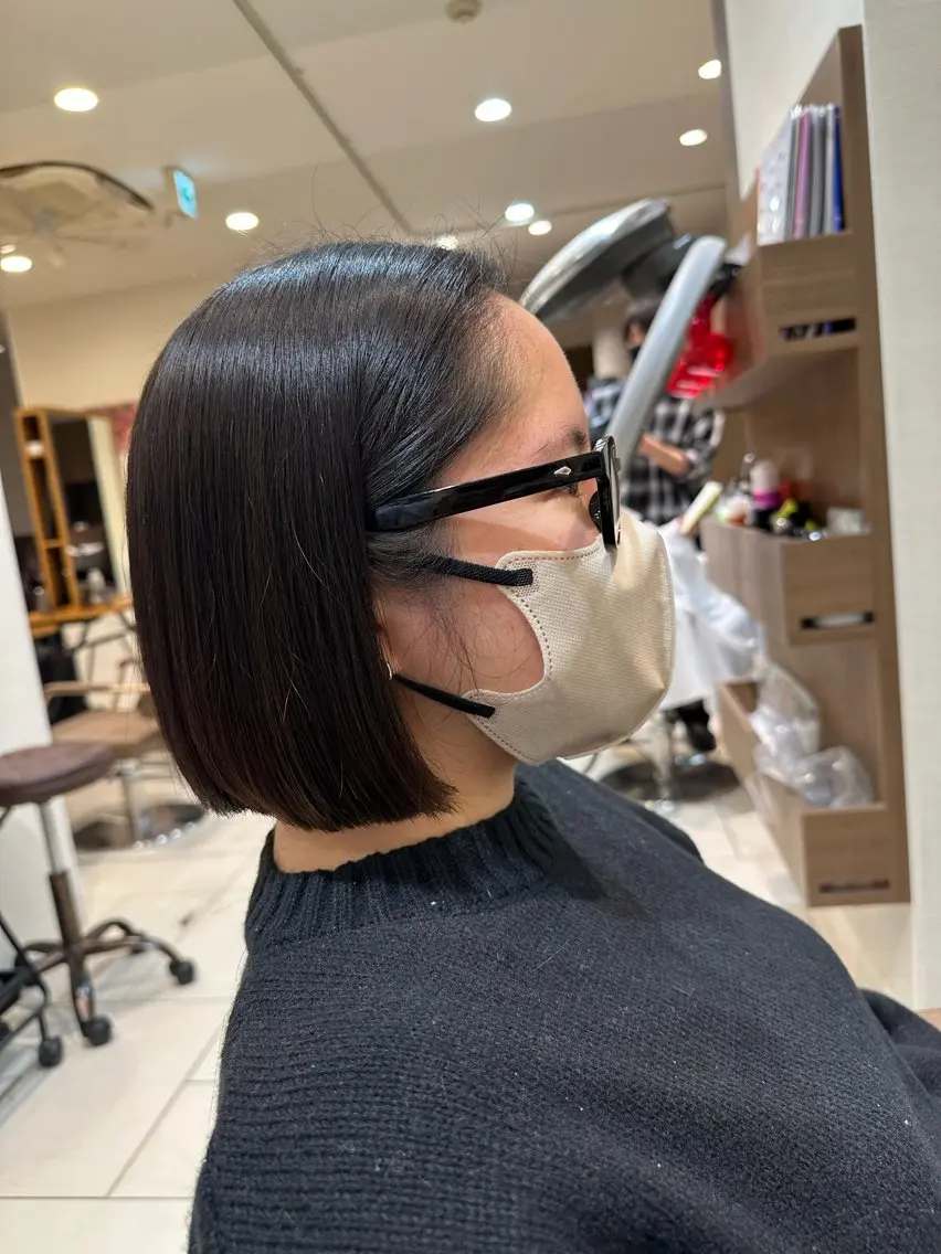 ミディアム ボブ カット 田畑 あやののヘアスタイル