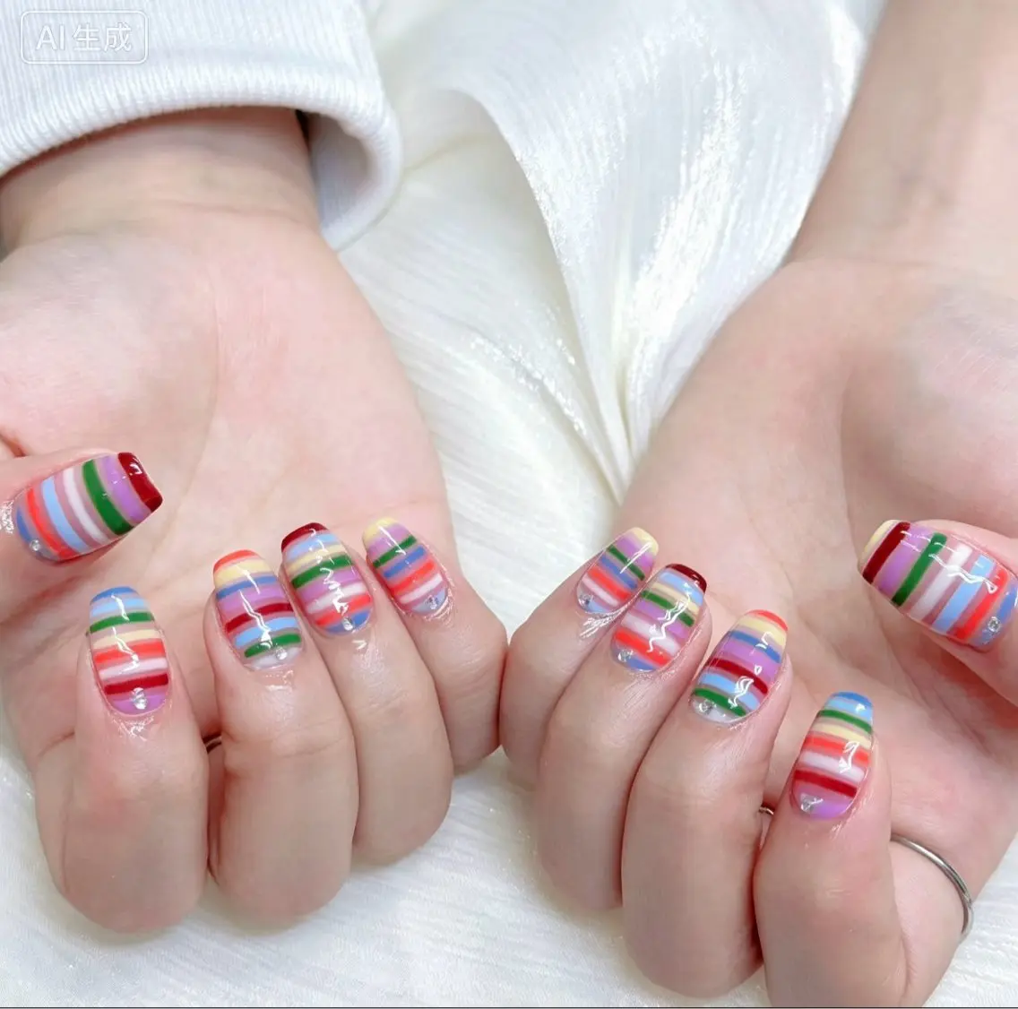 ネイル ハンドネイル 🎀kira 長さだし💗モチ最高のネイルデザイン