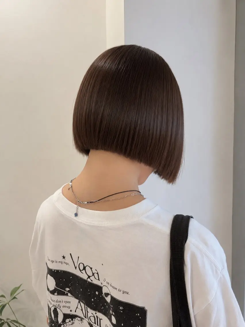 ショート ぱつっとボブ/ ボブ特化/タッセルのヘアスタイル