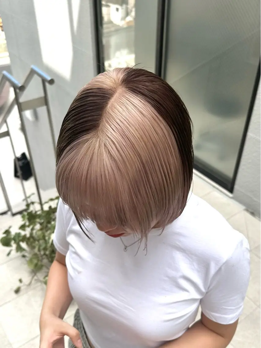 ショート カット ヘアカラー トリートメント ササキカズマ〻透明感 〻色落ち〻赤み消しのヘアスタイル
