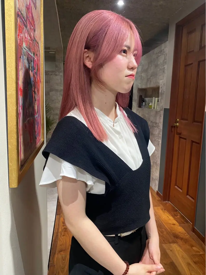 ミディアム カラー 似合わせカット カット ヘアカラー トリートメント mai / linoah˚✧のヘアスタイル