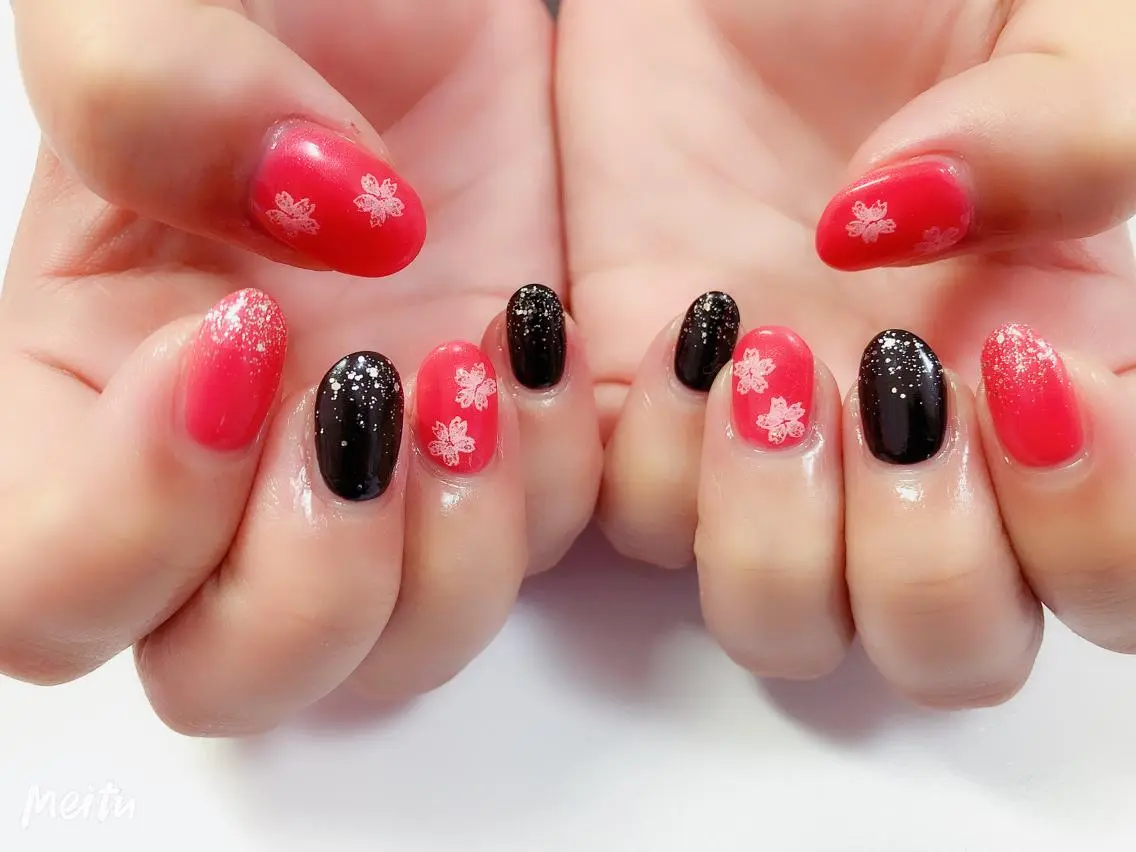 ネイル 桜ネイル ハンドネイル BeautyNail eyelashのネイルデザイン
