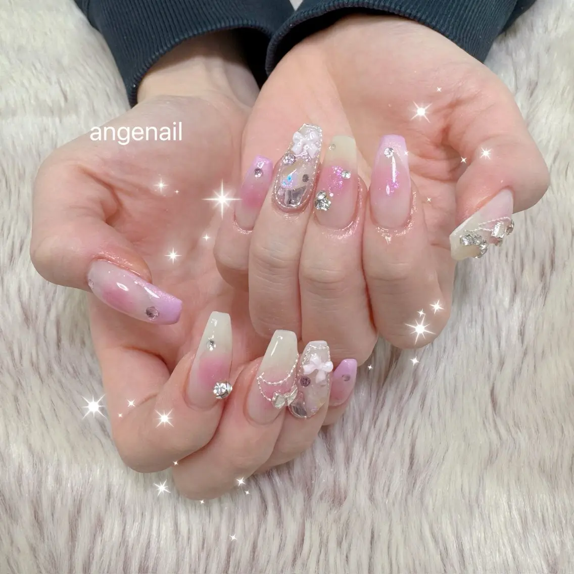 人気メニュー✨お任せネイルコース🩵の写真