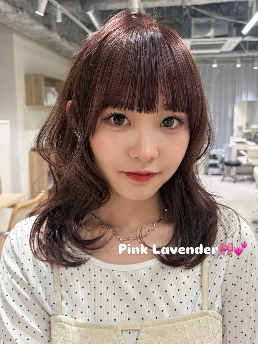 ミディアム ヘアカラー 透明感カラー🪽 ゆうかのヘアスタイル