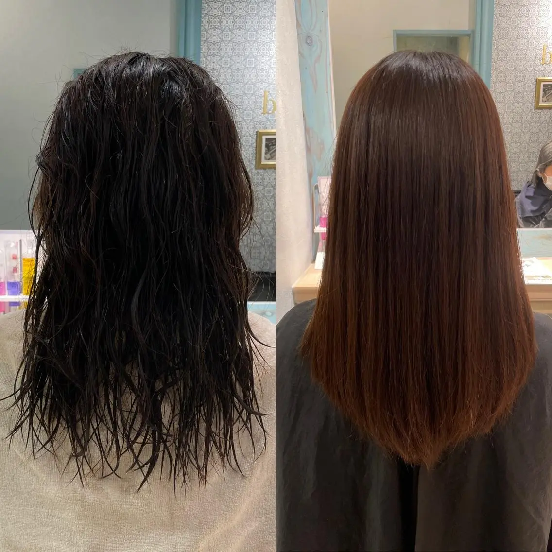 セミロング カット 縮毛矯正 トリートメント 栗原 瑠世のヘアスタイル