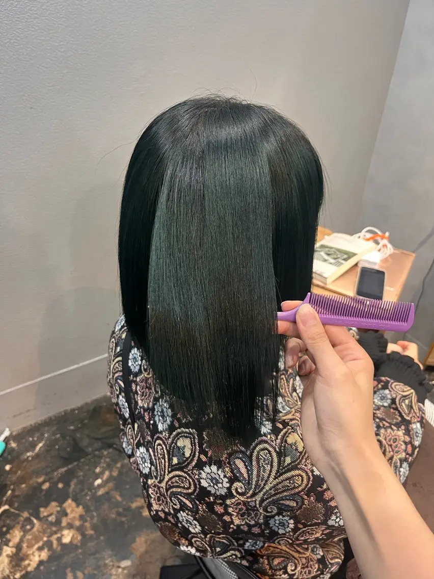 ミディアム カラー ヘアカラー トリートメント 透明感カラー/パーマ 🌀アオノのヘアスタイル