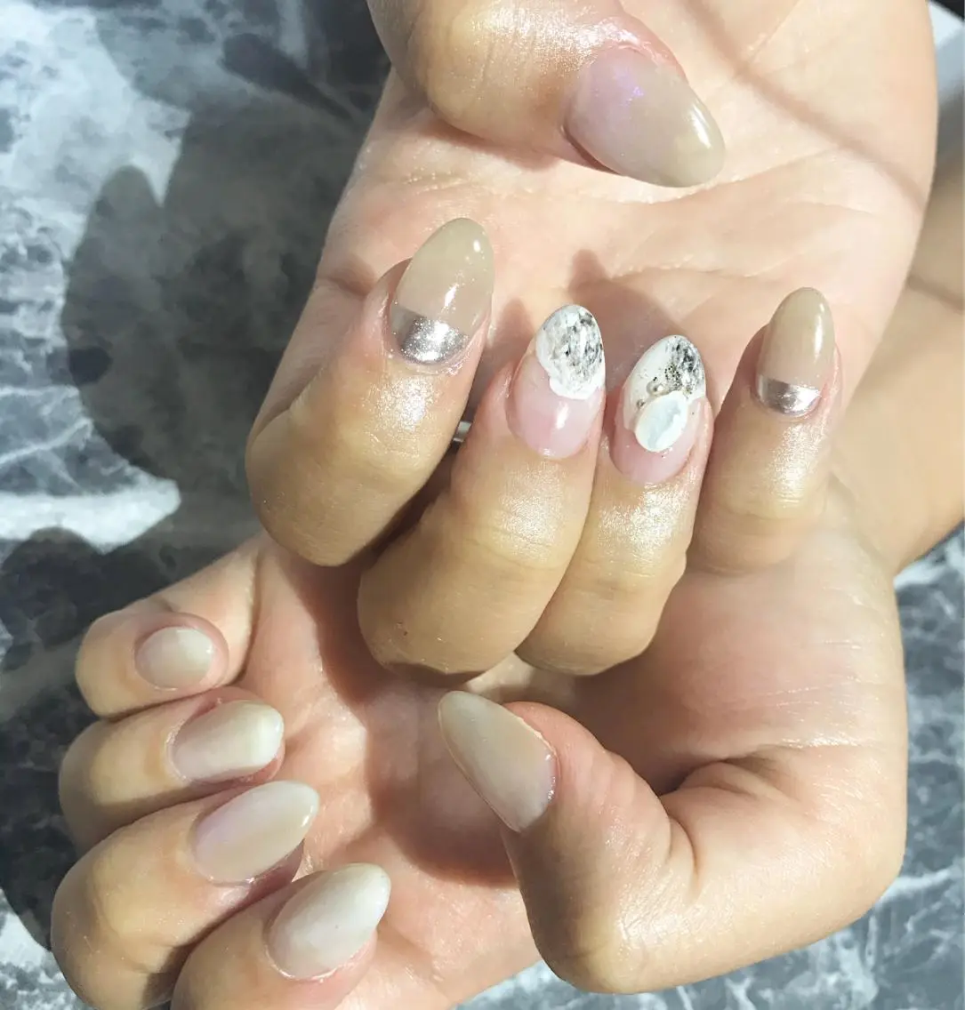 ネイル フットネイル ニュアンスネイル シンプルネイル 春ネイル 夏ネイル nail fufla ♡yamane♡のネイルデザイン