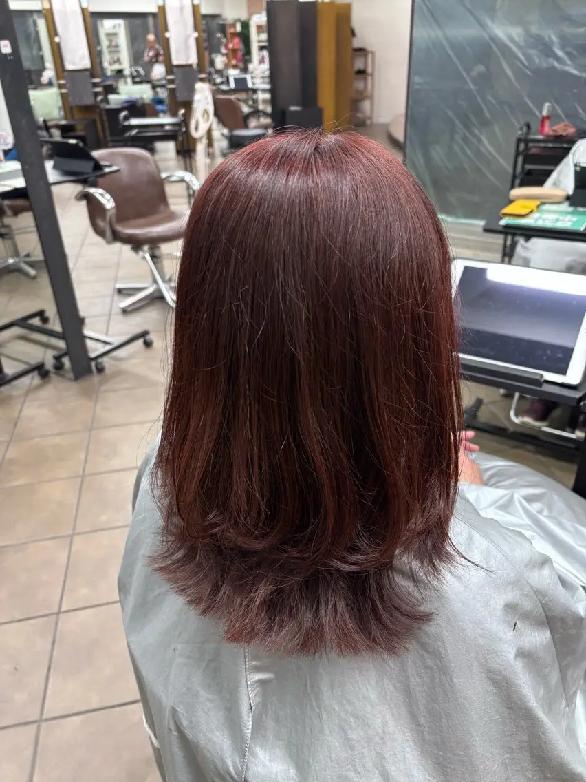カラー ブリーチ ブラウンカラー ブリーチなしカラー レッドカラー 🦄カラーモデル 募集中🦄ちえみのヘアスタイル